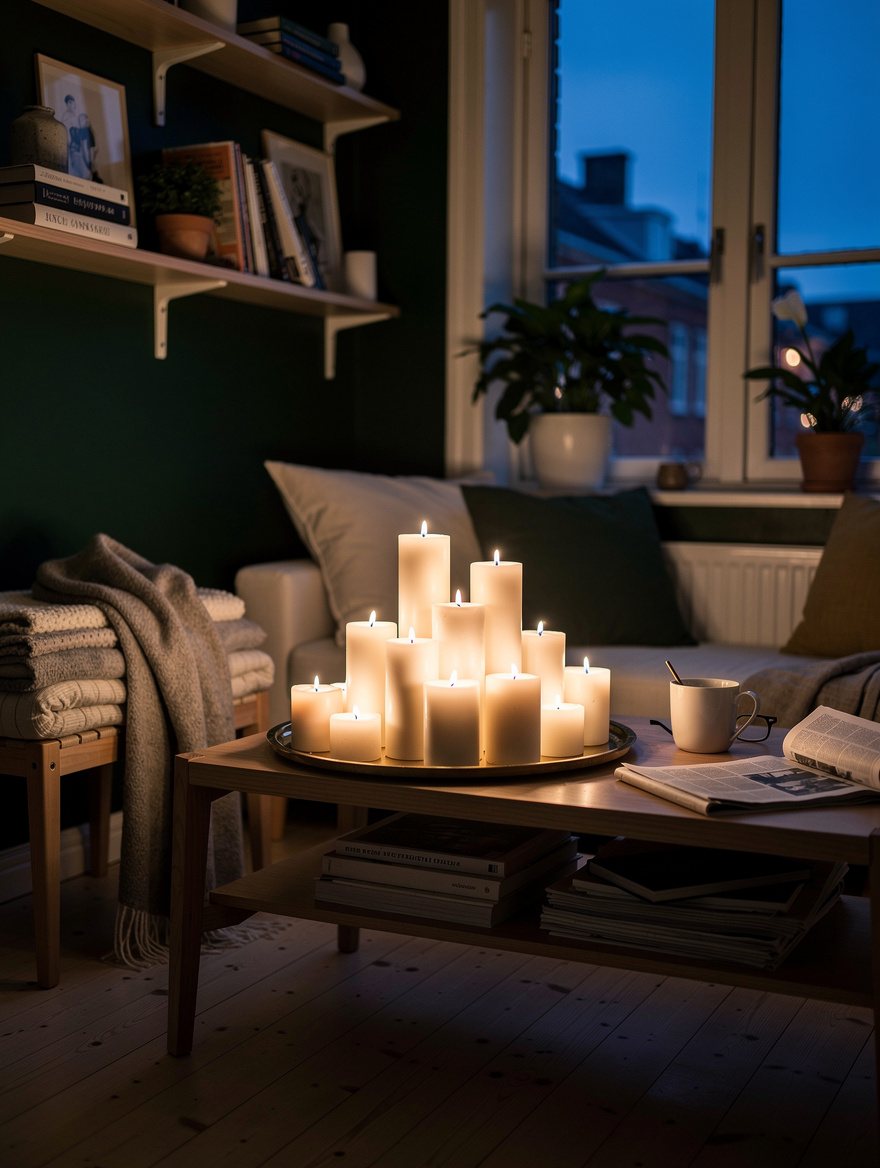 Gather Candles on One Grounded Tray