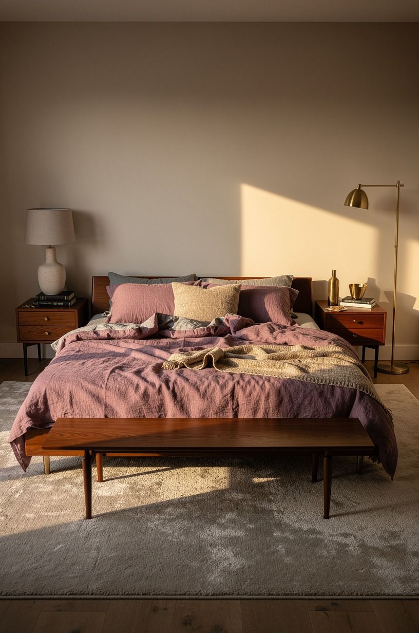Choose a rug that reaches past the bed