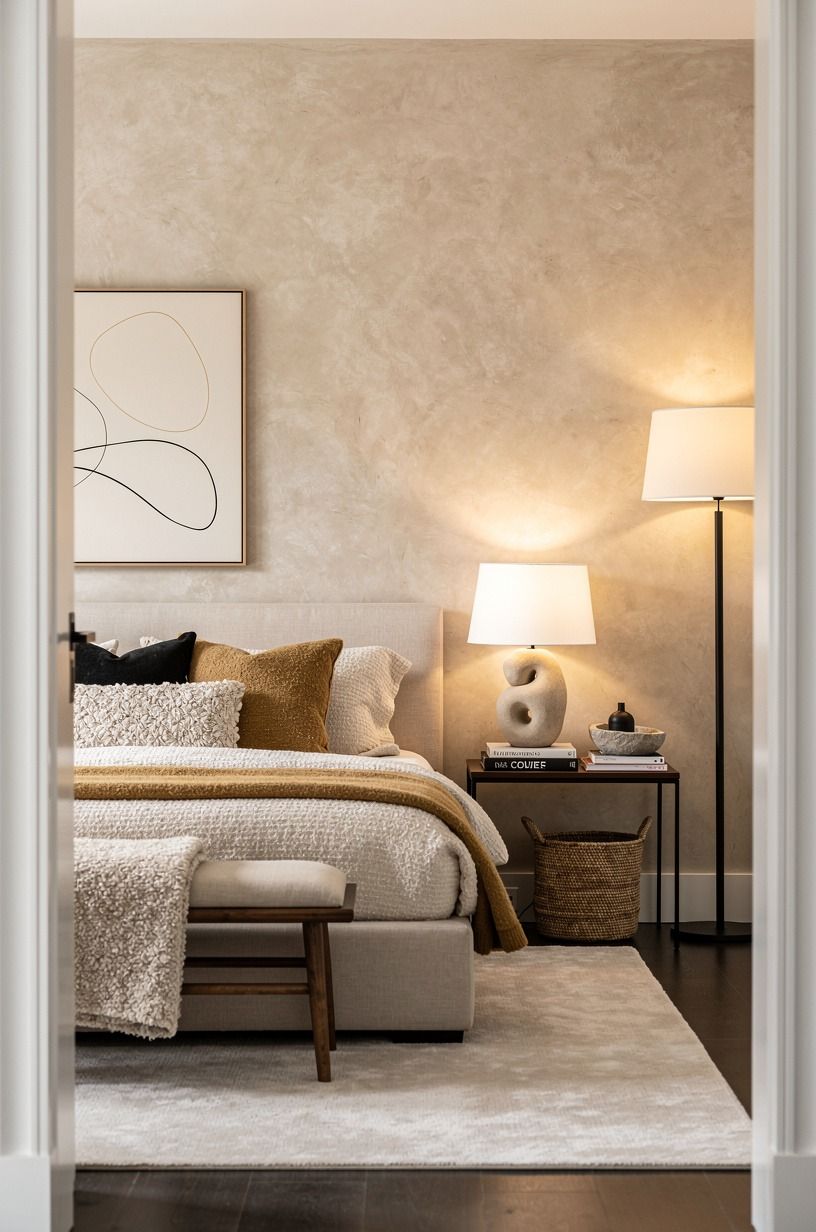 Paint the walls with the Plaster Glow Method