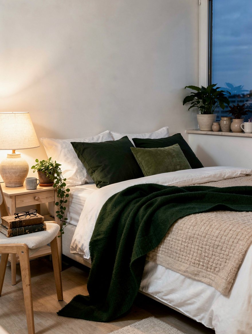 Use a Wool Throw on One Corner