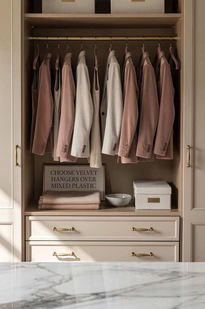 Choose Velvet Hangers Over Mixed Plastic