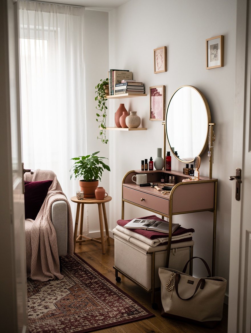 Claim a Corner With a Rotating Vanity