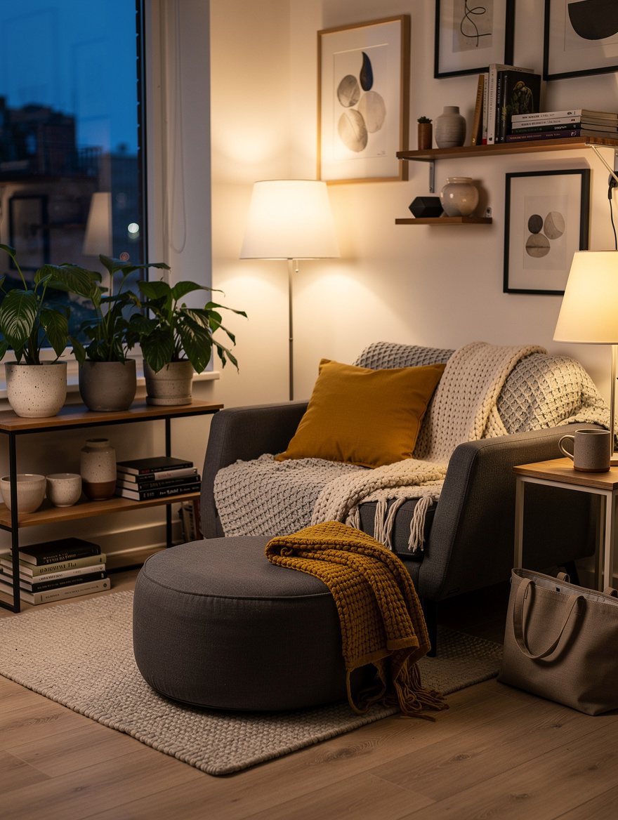 Use a Pouf as Seating That Can Move