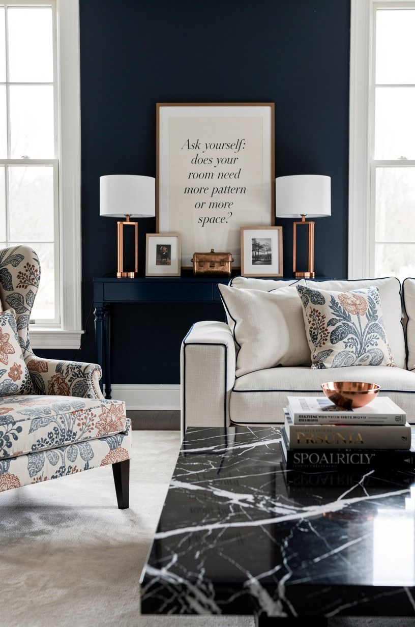 Ask yourself: does your room need more pattern or more space?