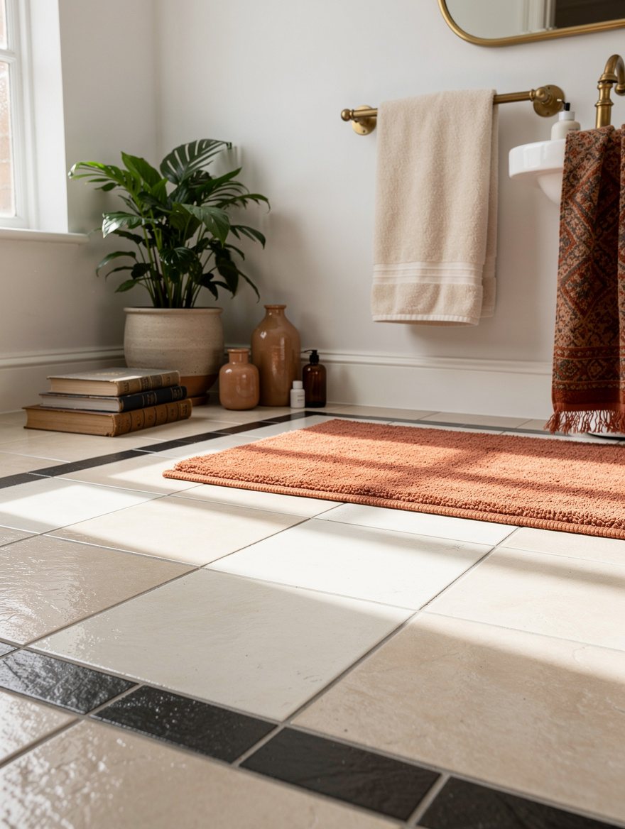Frame Pale Tile With a Dark Border