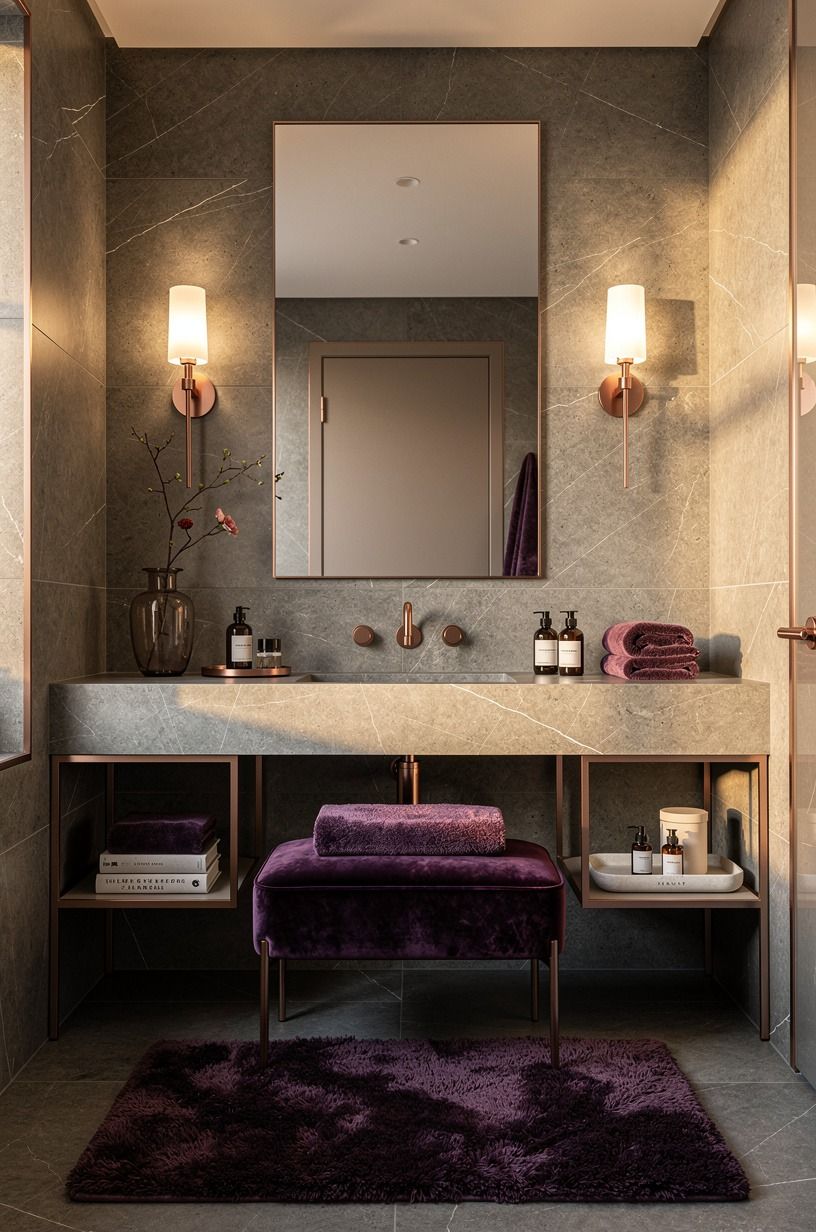 Frame the mirror with vintage style lighting
