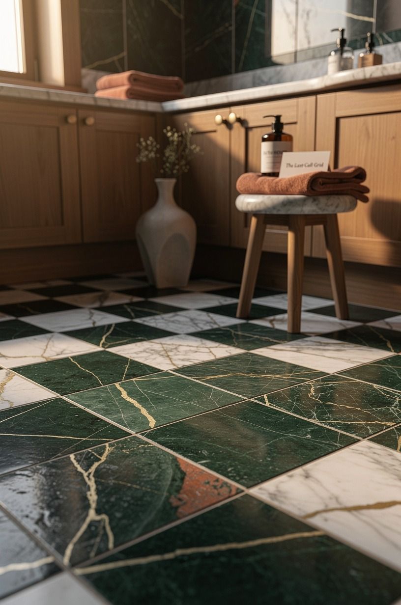 Lay checkerboard stone with The Last-Call Grid