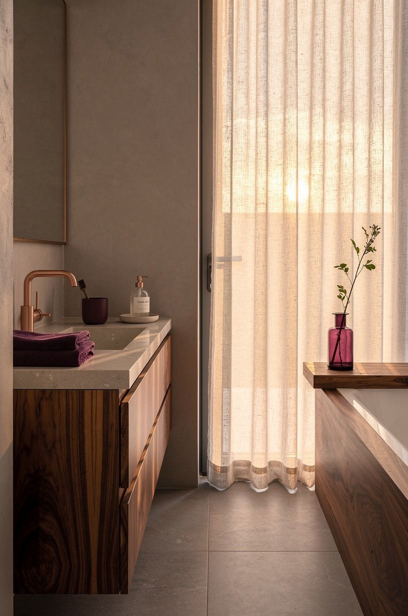 Choose a linen curtain over a glass door
