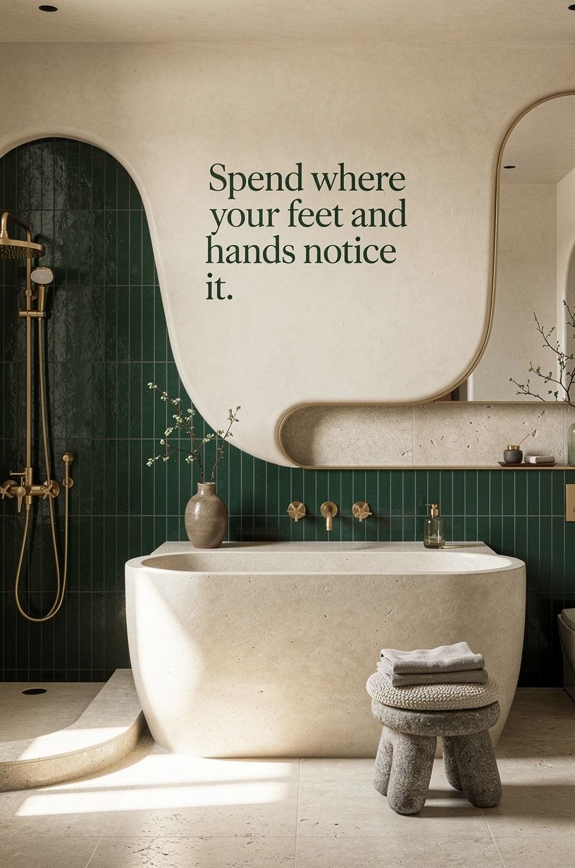 Spend where your feet and hands notice it