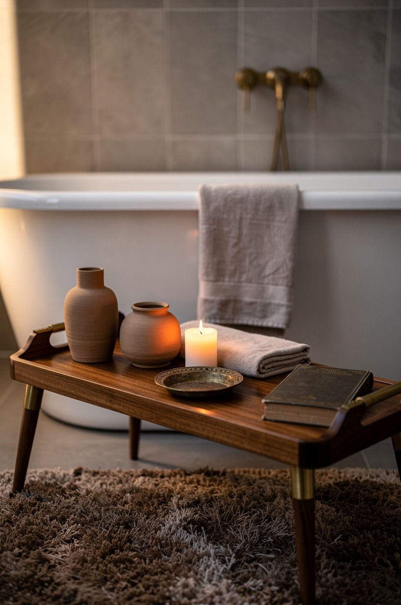 Use a tub tray as your quiet styling zone