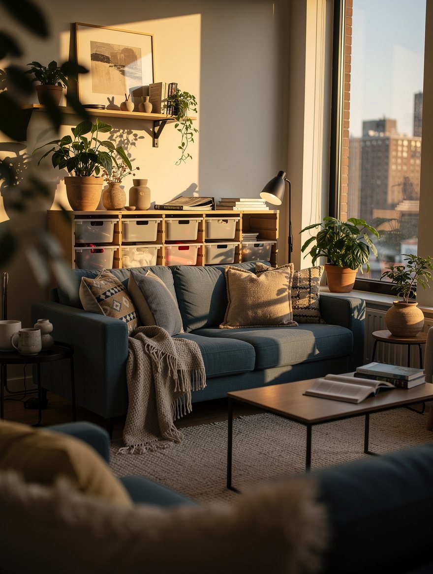 Set a TROFAST Unit Behind the Sofa