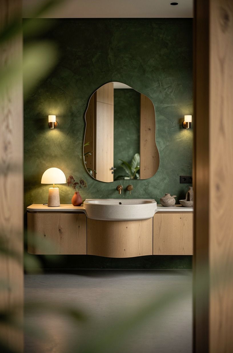 Hang a mirror with an imperfect edge