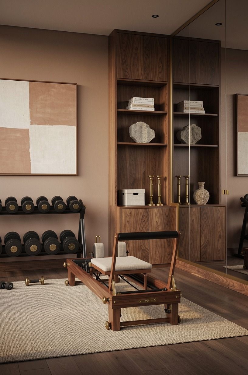 Hang a mirror wall at eye level, not floor level