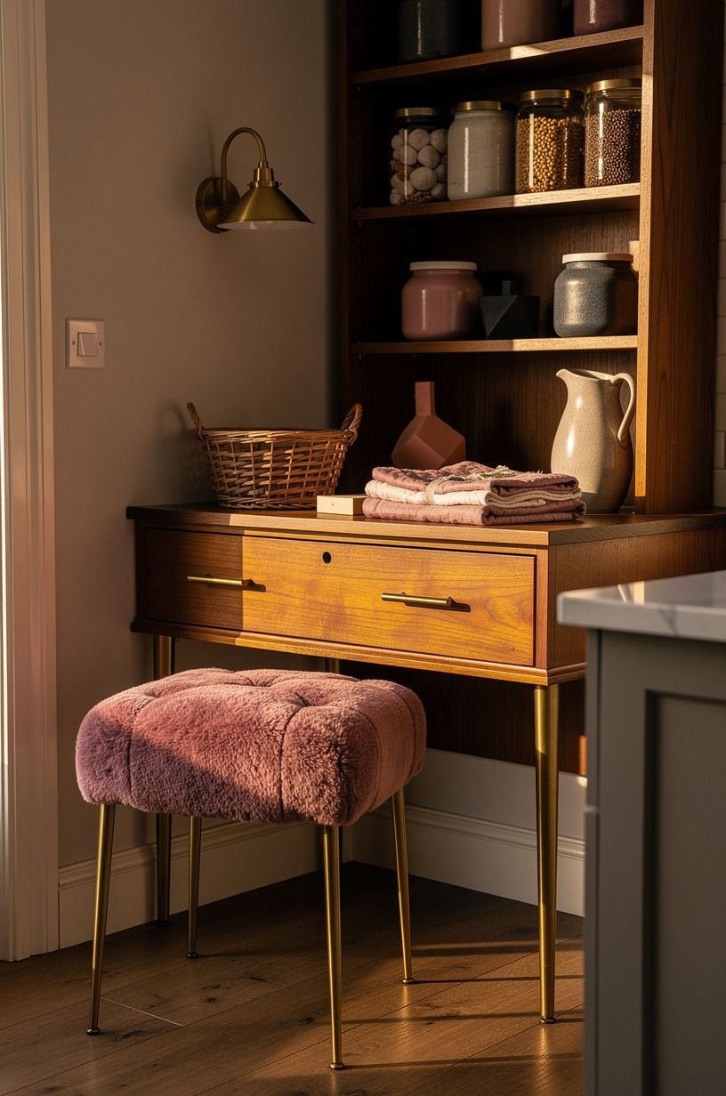 Make the pantry corner feel like a tiny cottage room