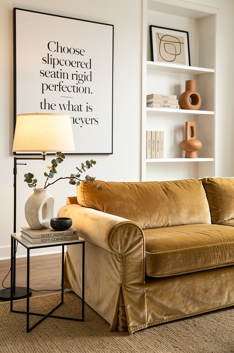 Choose slipcovered seating over rigid perfection