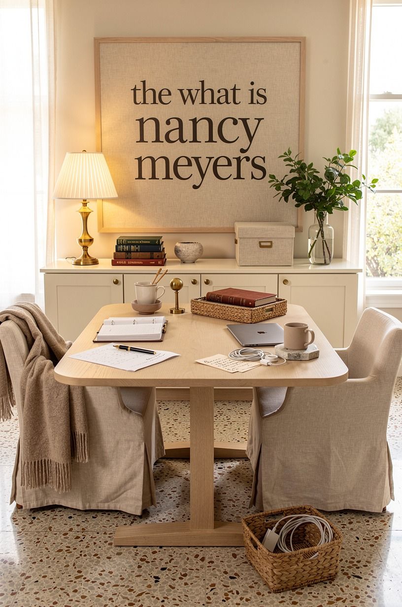 Layer the Nancy Meyers aesthetic with useful objects
