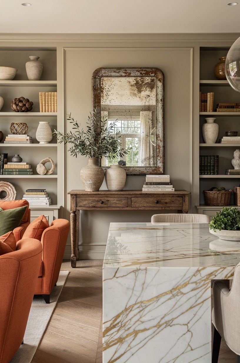 Mix the Nancy Meyers house aesthetic with one imperfect antique
