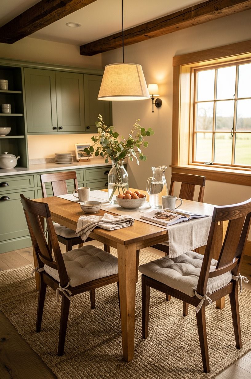 Try the Two-Wood Rule for a Farmhouse Breakfast Room