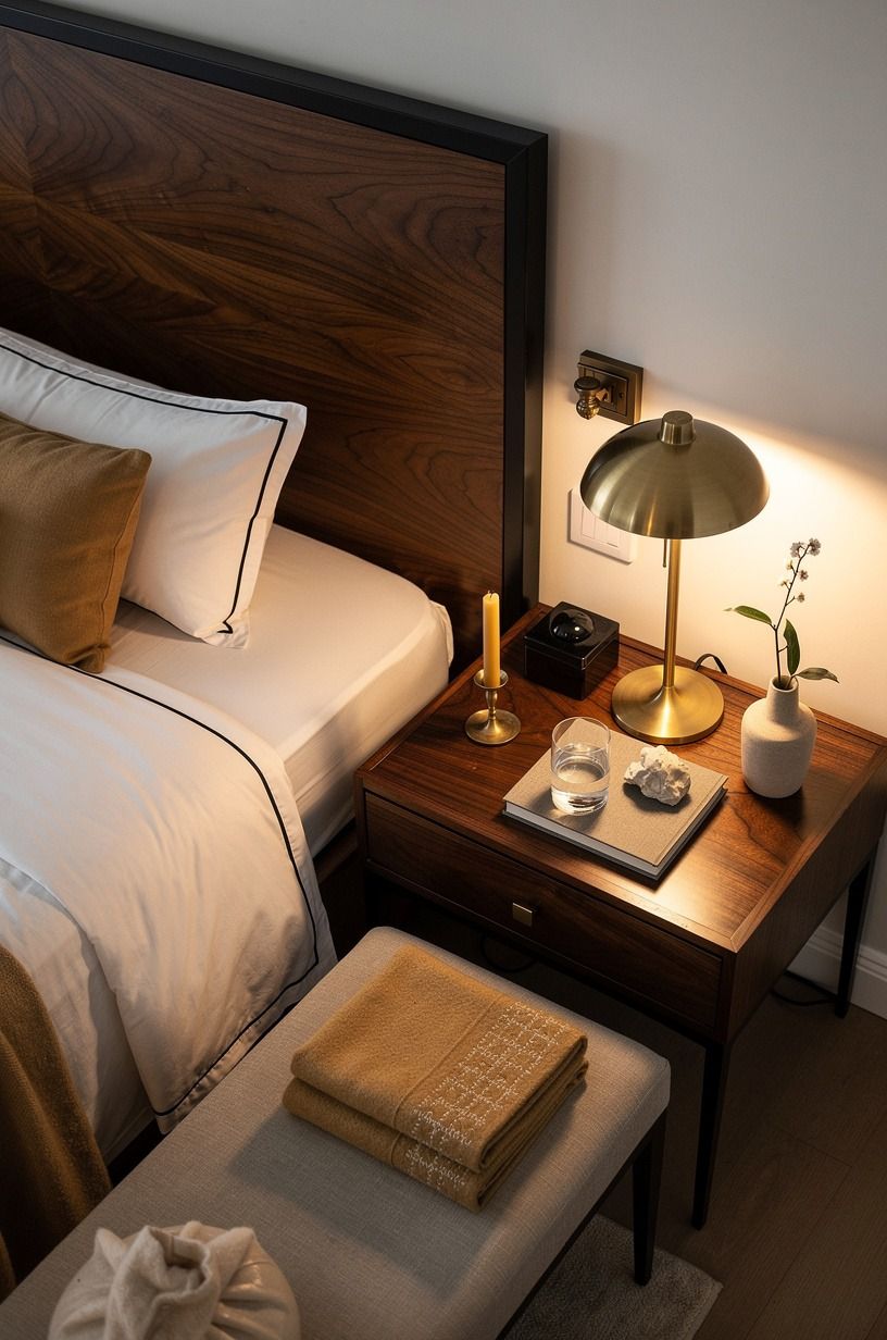 Swap chrome hardware for aged brass