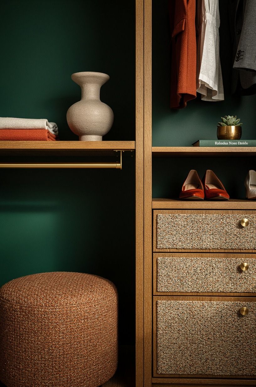 Paint the walls like a boutique style walk-in closet