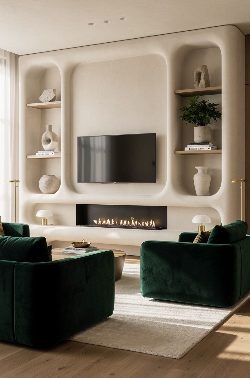 Can You Use a Media Wall With Fireplace and TV and Shelves?