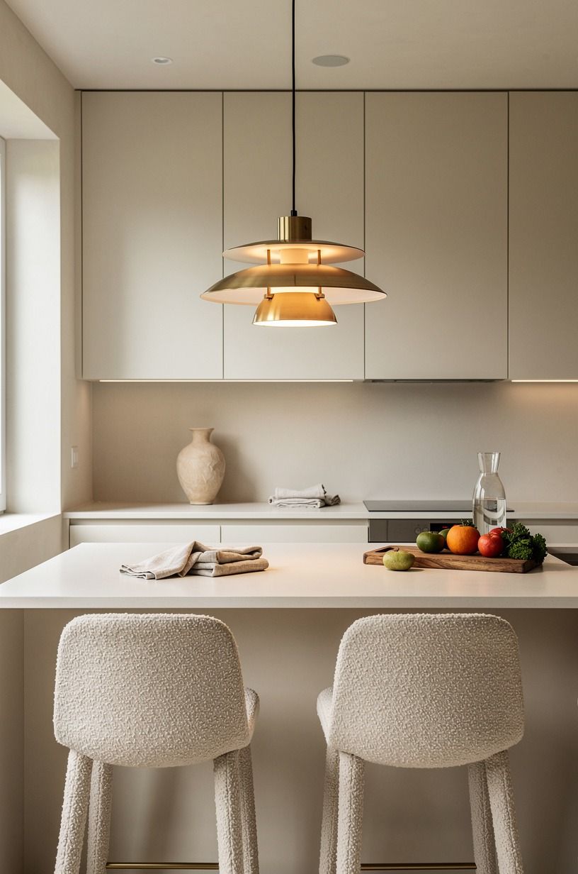 Hang pendants with the Three-Height Light Stack