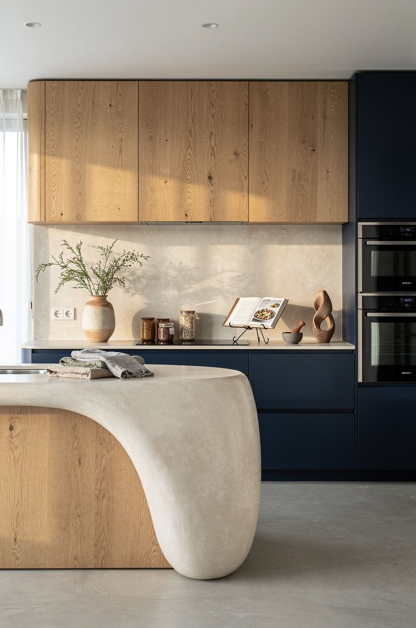 Layer a creamy backsplash behind the grain