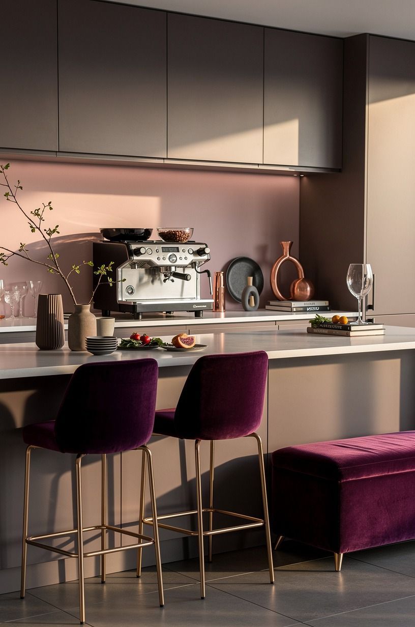 Build a 18-inch backsplash moment behind the machine