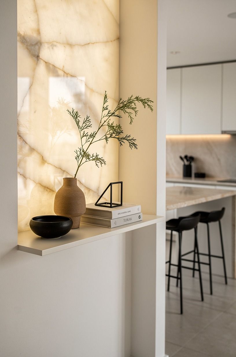 Style one shelf with objects that earn their place