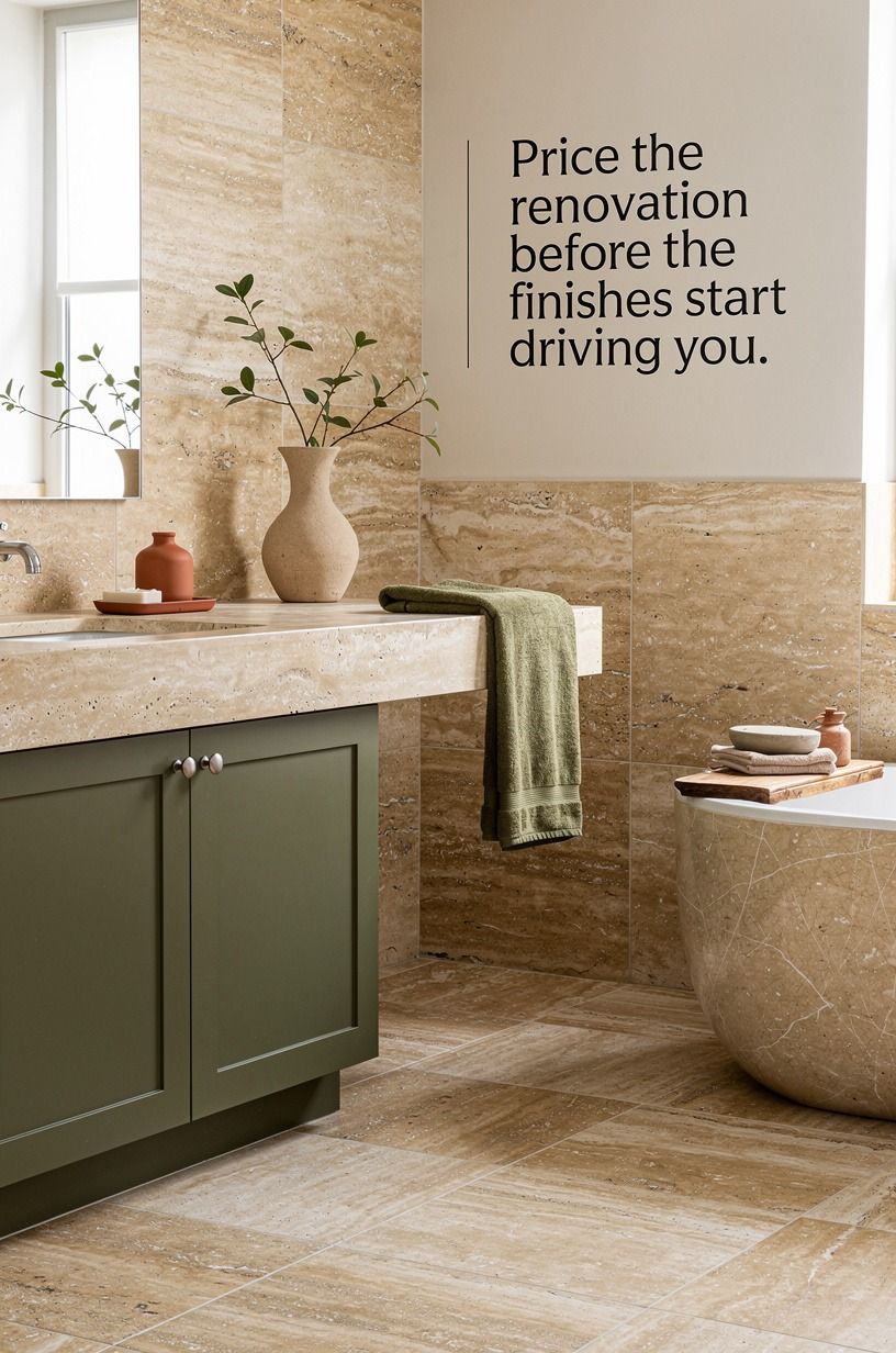 Price the renovation before the finishes start driving you