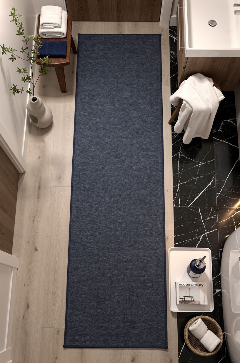 Soften the floor with a washable runner
