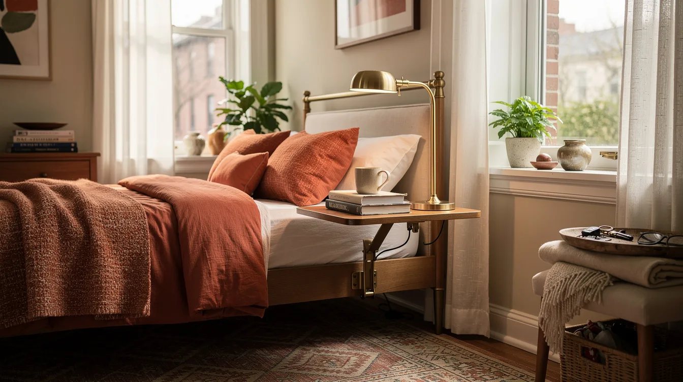 Clamp a Bedside Shelf Directly to the Frame