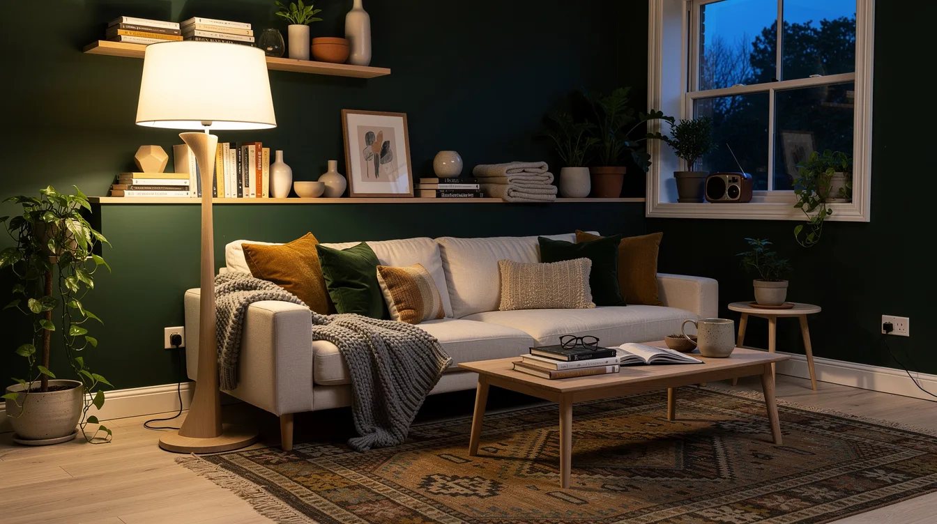 Use the Lamp to Break Up a Long Sofa