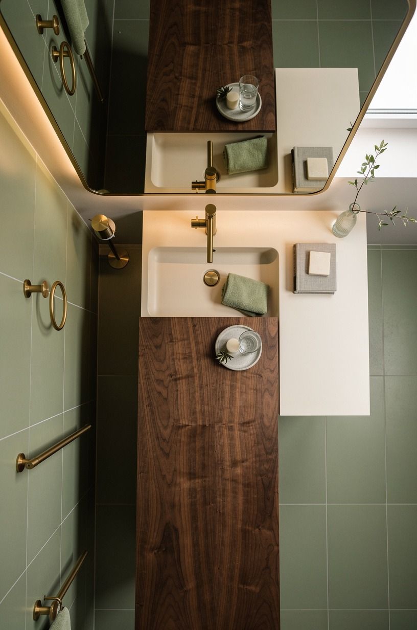 Choose brushed brass over shiny chrome