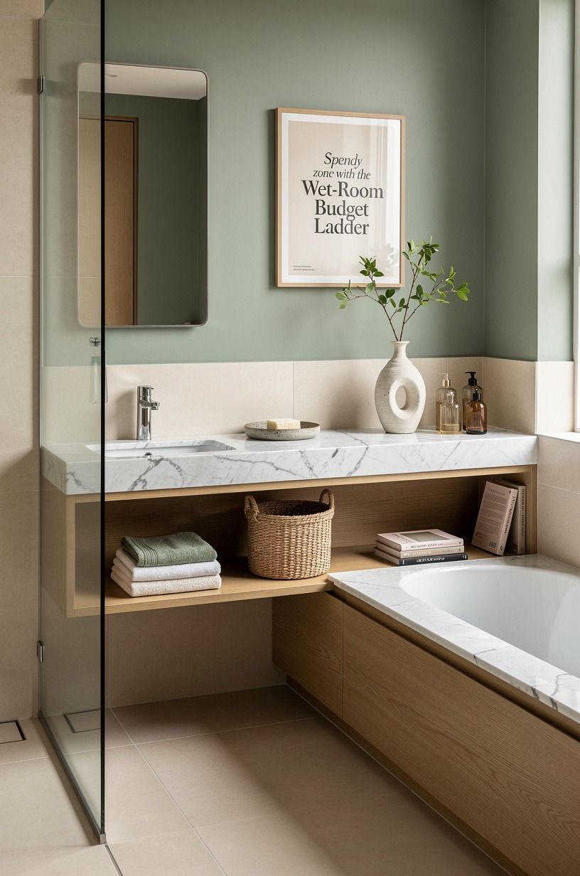 Spend by zone with the Wet-Room Budget Ladder
