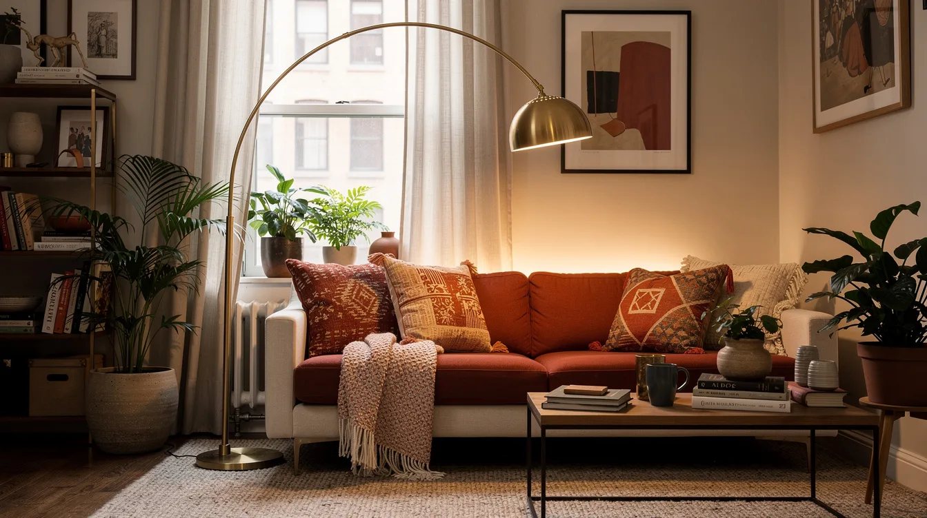 Reach Over the Sofa With an Arc Lamp