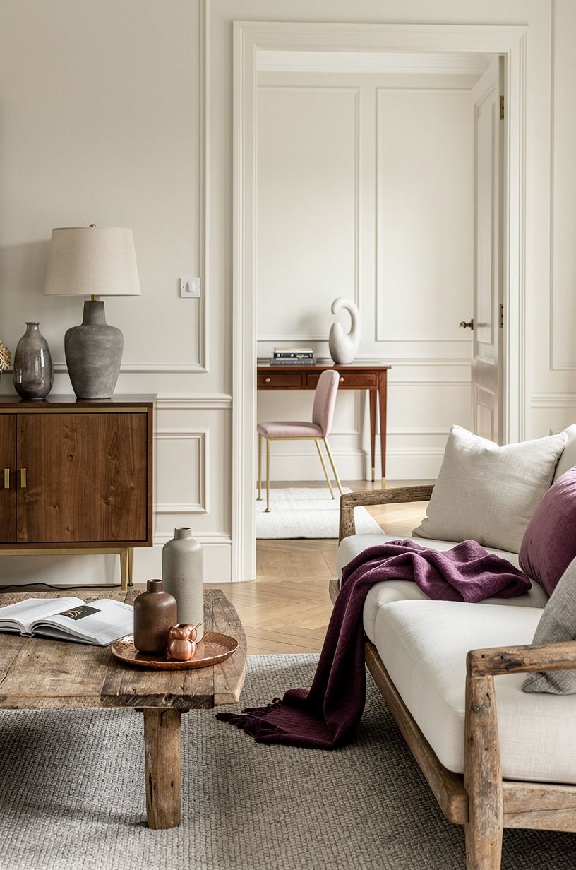 Build an off white living room furniture mix