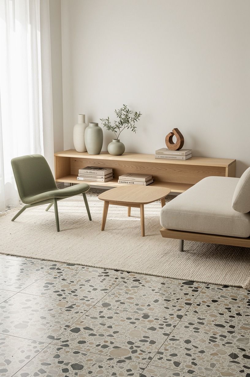 Choose a wool rug that lets furniture overlap