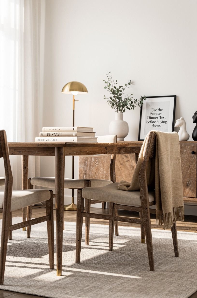 Use the Sunday-Dinner Test before buying decor