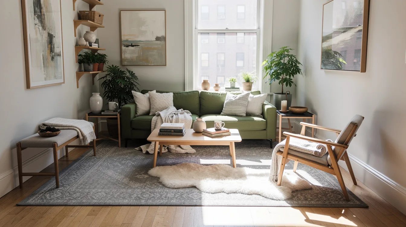Anchor Seating With a Generous Rug