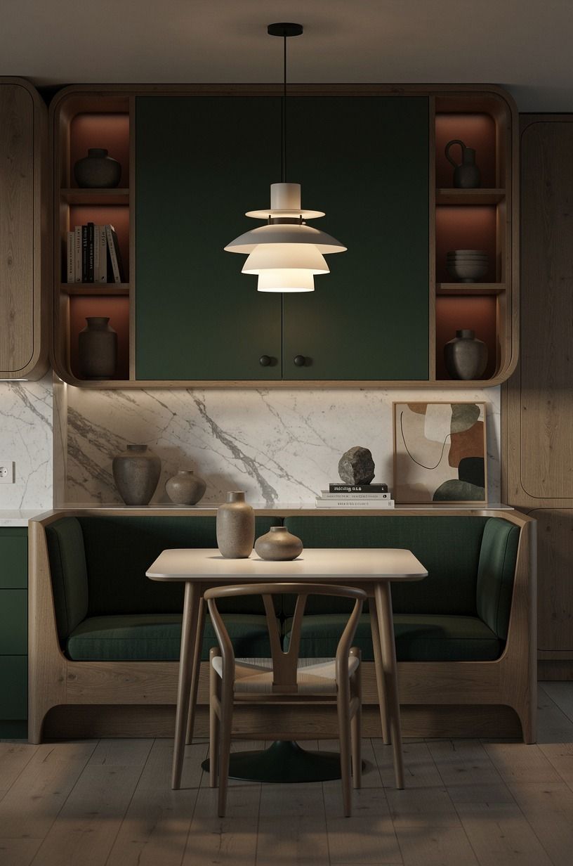 Use the Three-Height Light Stack for a modern nook