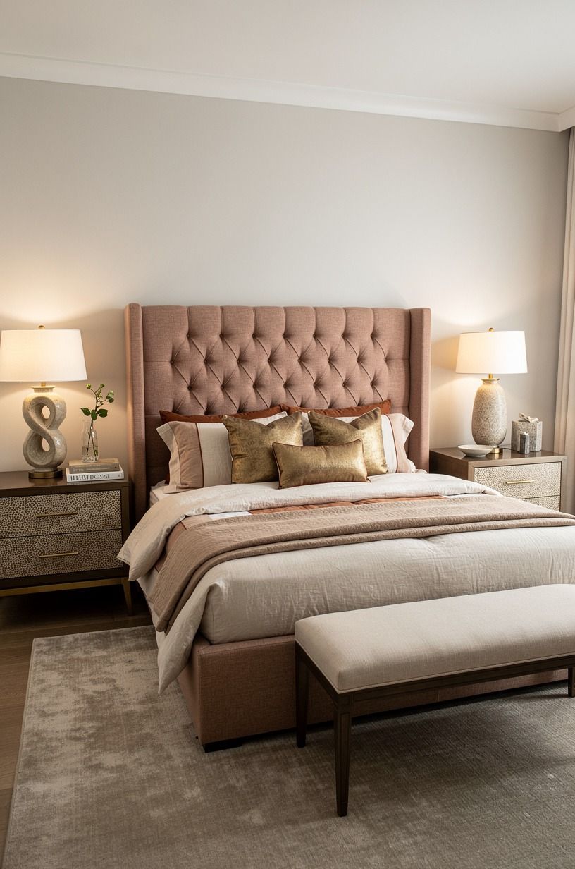 Choose a tufted headboard over a bare wall