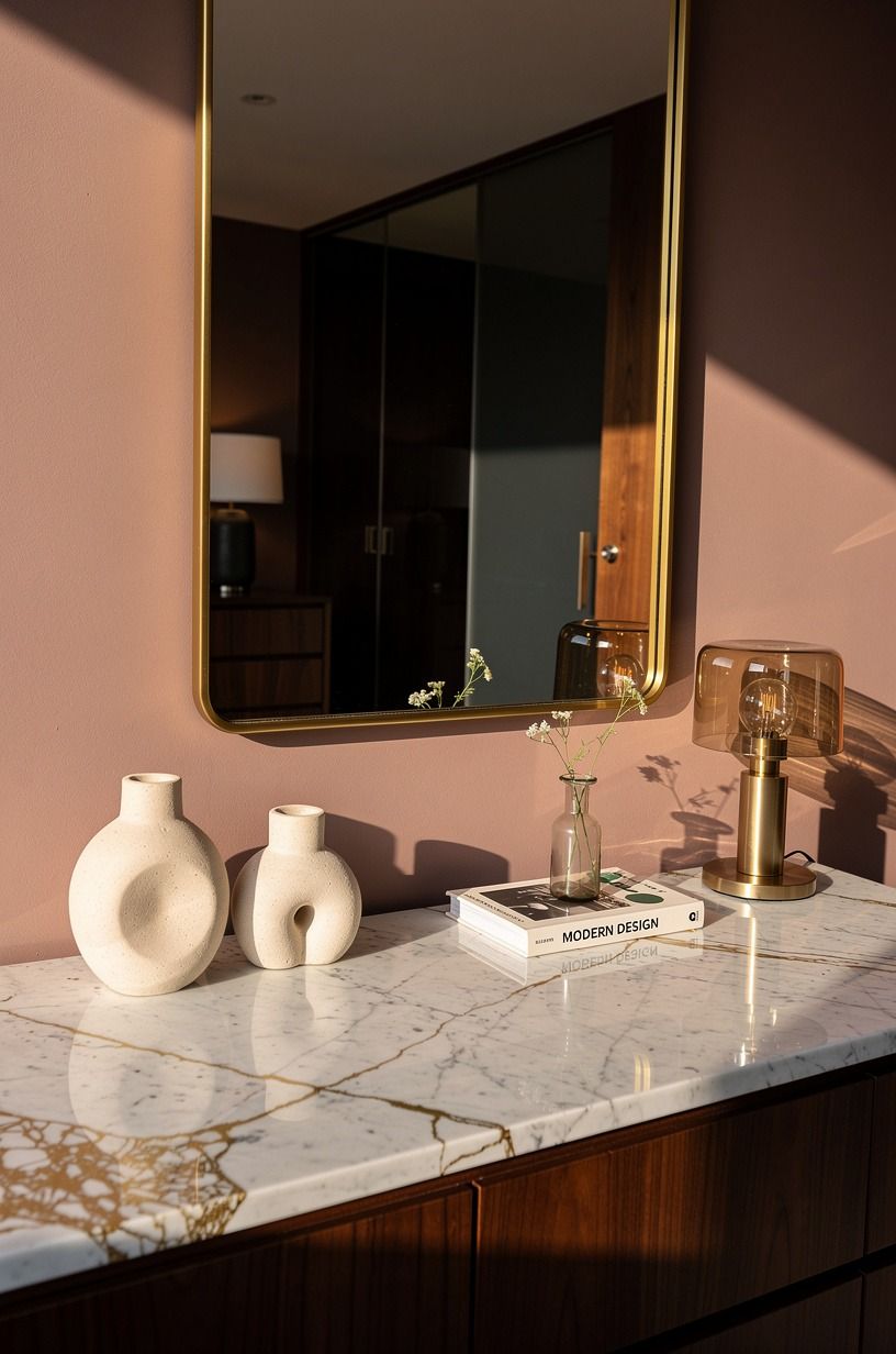 Hang a mirror with a real frame