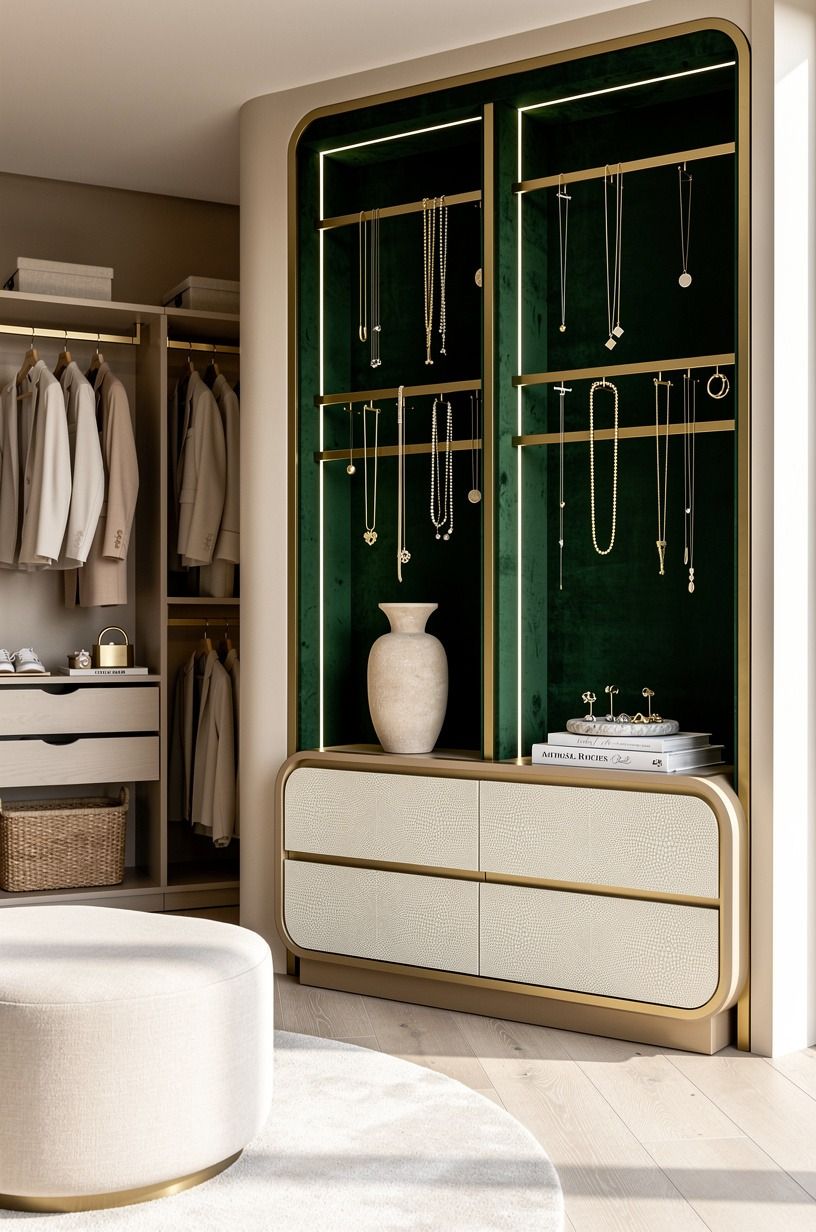 Make the jewelry wall part of the room