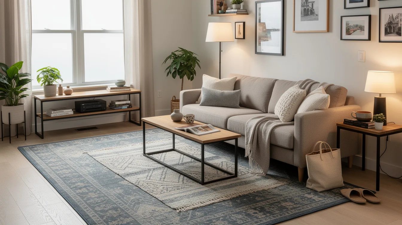 Anchor the Seating With an Oversized Rug