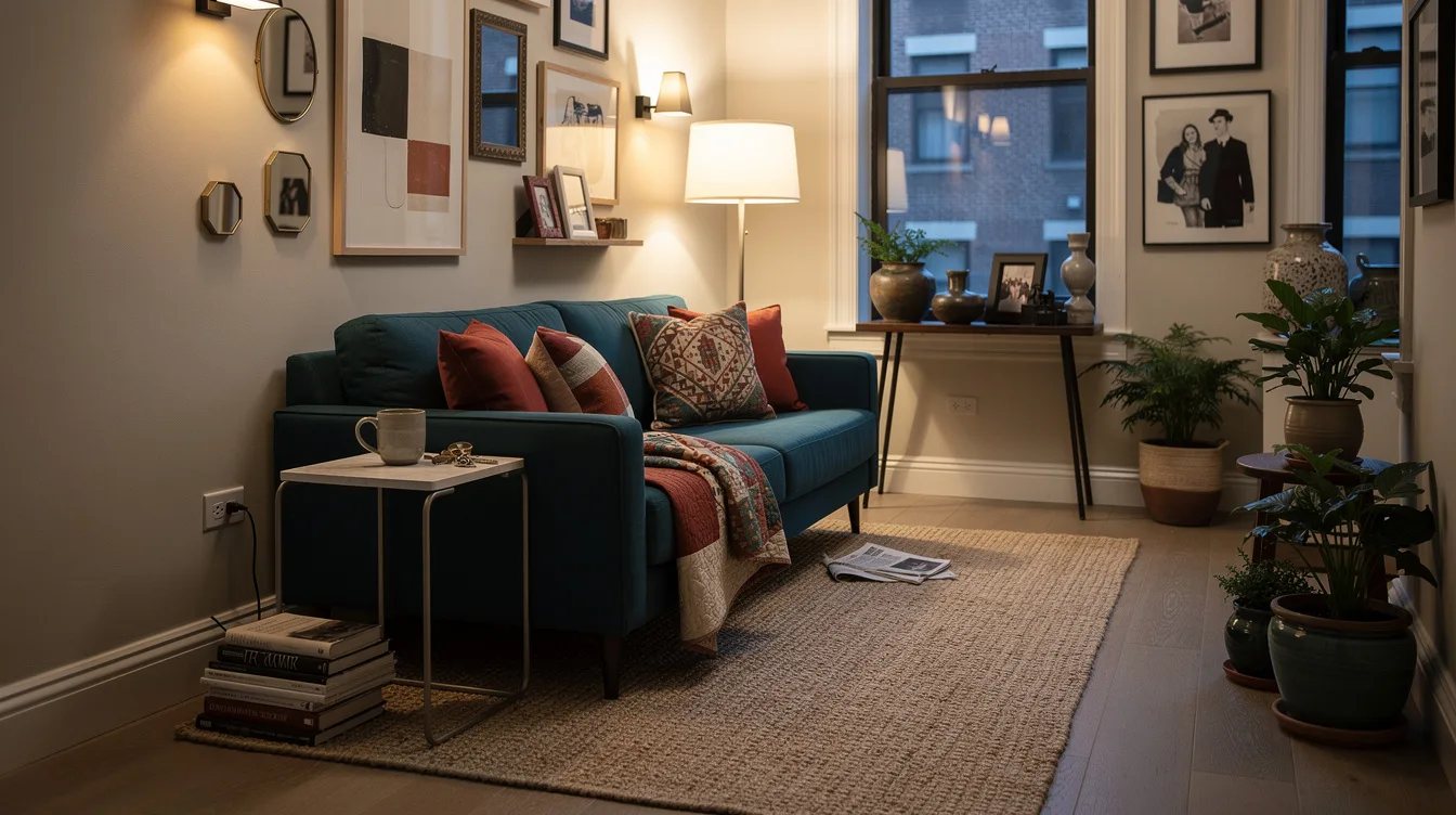 Float a Compact Sofa Along the Wall