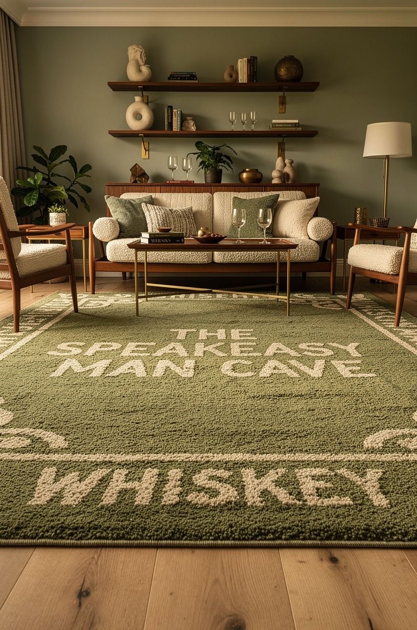 Anchor the lounge with a real rug