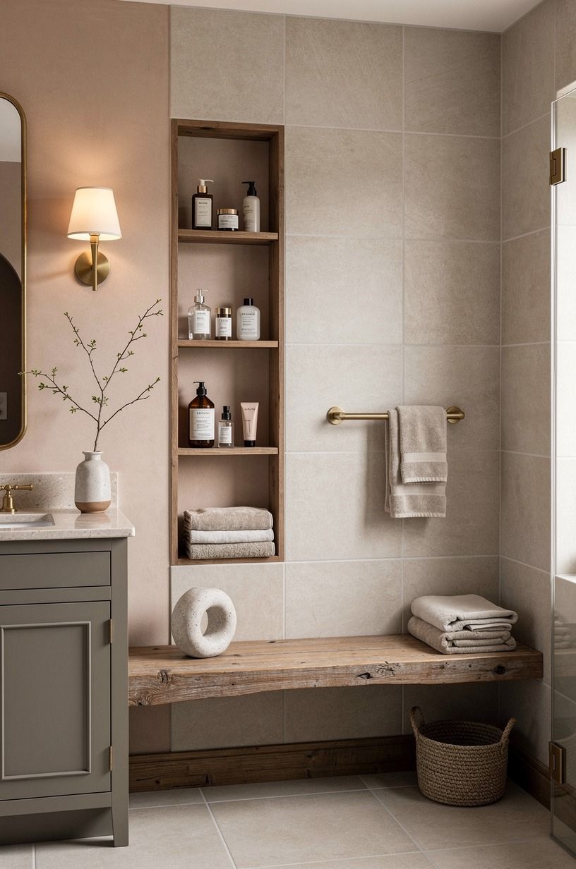 Build a niche that respects the 36-inch shower minimum