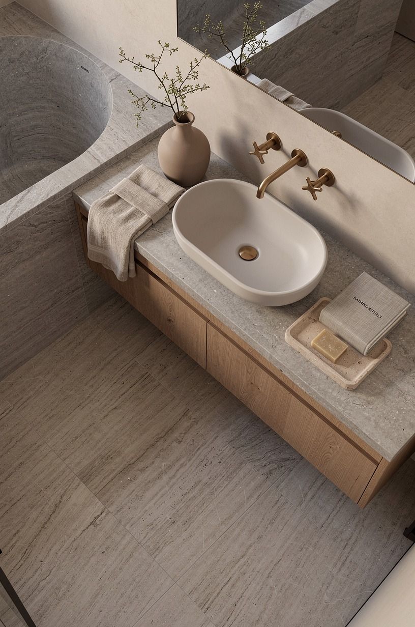 19 Grey Travertine Bathroom Ideas for a Soft Contemporary Look That Feels Warmer