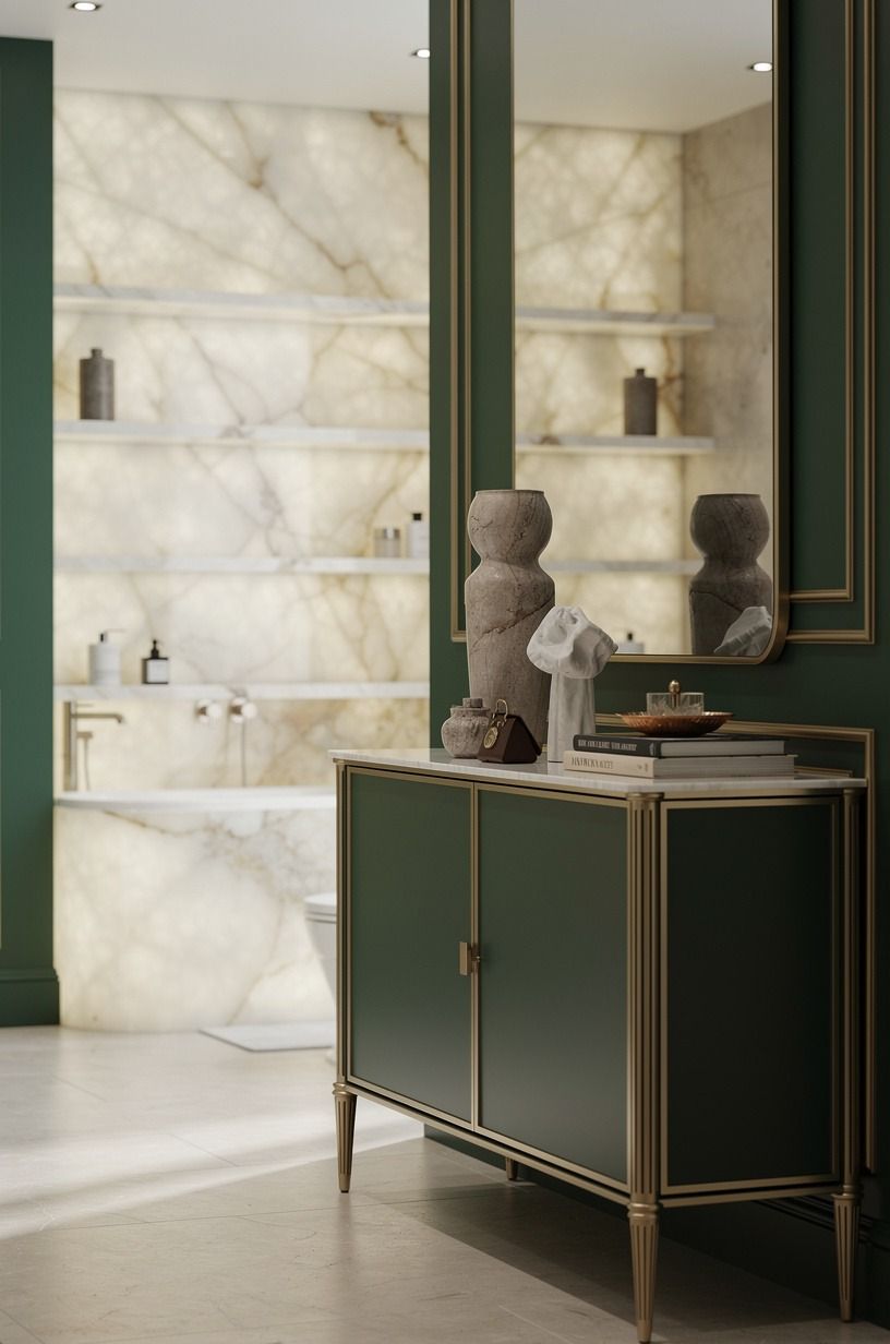 Swap a bulky cabinet for a furniture-style console
